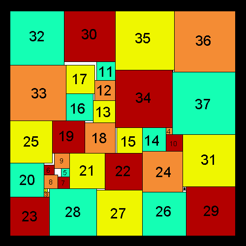 Ed Pegg's 37 Squares puzzle