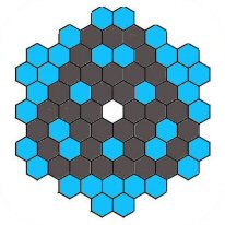 Marco Supernova Polyhex Primer--36 pieces, all the shapes of 2 and 3 hexagons in size, in all color pairs