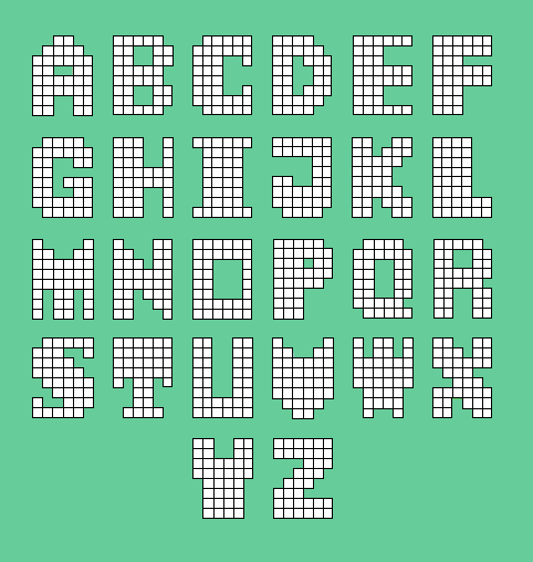 An alphabet to solve with Ten-Yen pieces